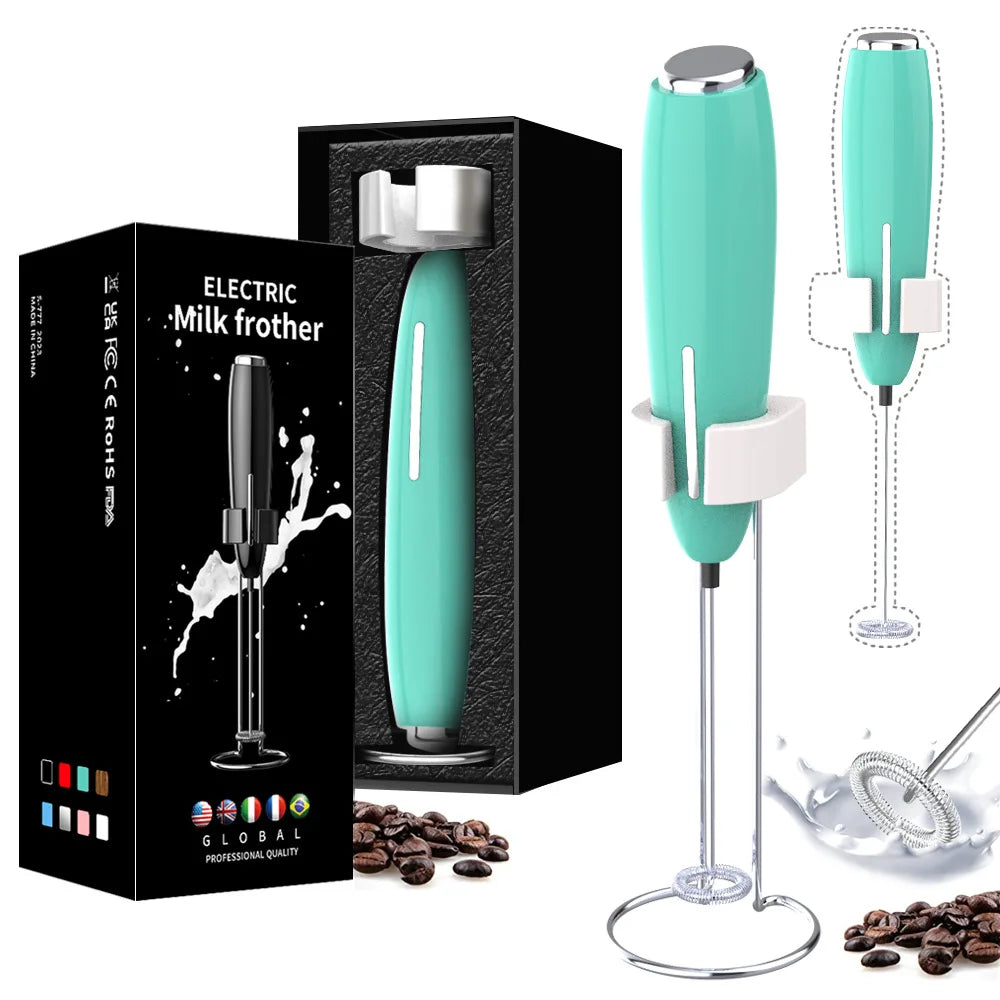 Professional Drink Mixer & Milk Frother – Cordless Battery-Powered Foamer for Lattes & Matcha
