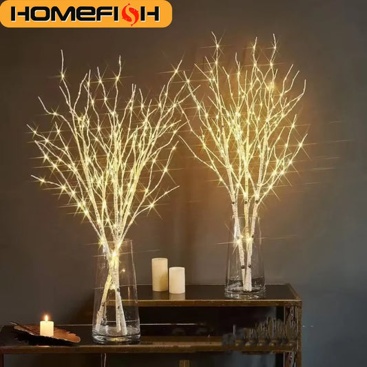 Elite White Birch LED Branch Lights – Festive Battery Operated