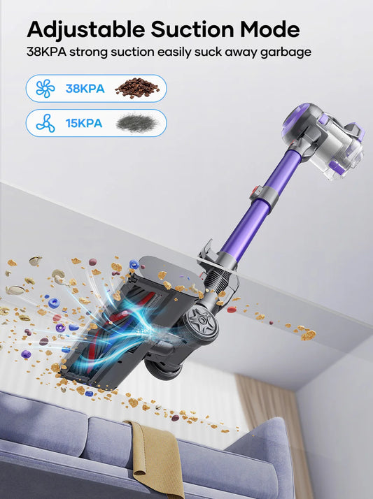 Laresar V10 Lite 38000Pa Cordless Vacuum Cleaner Handheld Strong Suction Button Smart Home Appliance for Carpets Hair 45 Mins