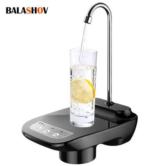 HydroFlow™ Automatic Water Gallon Pump – Rechargeable Desktop & Bottle Dispenser with Universal Fit Stand