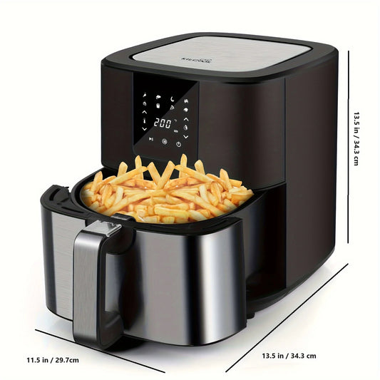 KitCook™ 7QT Large Air Fryer – 1500W Digital Touchscreen Cooker with 8 Preset Menus