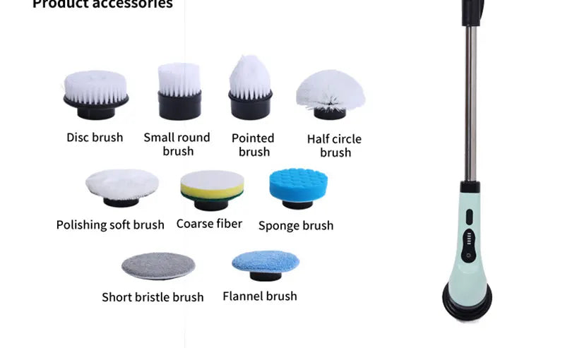 9-in-1 Ultra-Power Electric Spin Scrubber – Cordless Deep Cleaning Brush with Extendable Handle