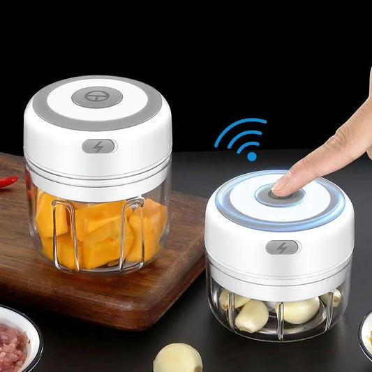 USB Electric Garlic Chopper & Mini Food Processor – Powerful 250ml/100ml Grinder