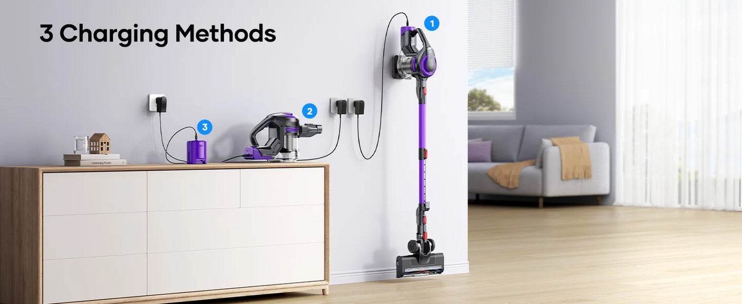 Laresar V10 Lite 38000Pa Cordless Vacuum Cleaner Handheld Strong Suction Button Smart Home Appliance for Carpets Hair 45 Mins