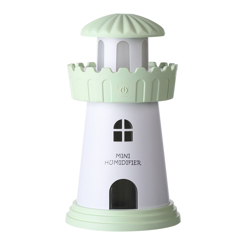 BeaconMist™ Lighthouse Ultrasonic Humidifier – Silent Cool Mist Maker with Romantic Night Light