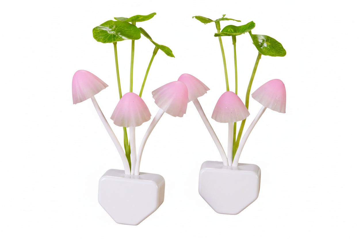 Enchanted Forest™ Color-Changing LED Mushroom Light – Smart Dusk-to-Dawn Sensor Night Light