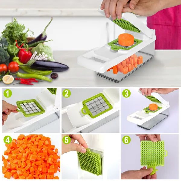 12-in-1 Professional Vegetable Chopper & Slicer Set
