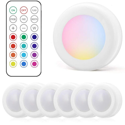 Smart RGB Pat Light Set – Color Changing LED Night Light with Wireless Remote for Wardrobe
