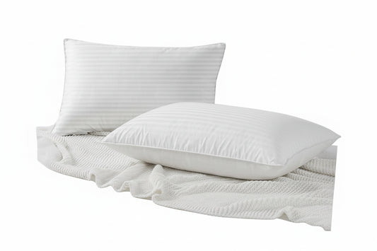 LUX Décor™ Hotel Stripe Pillows (Set of 2) – Luxury Down Alternative Bed Pillows for Ultimate Comfort