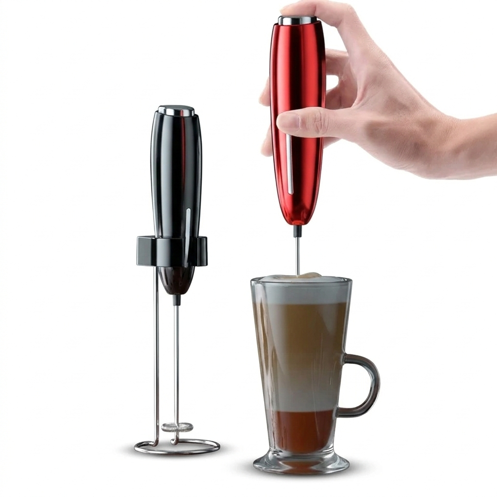 Professional Drink Mixer & Milk Frother – Cordless Battery-Powered Foamer for Lattes & Matcha