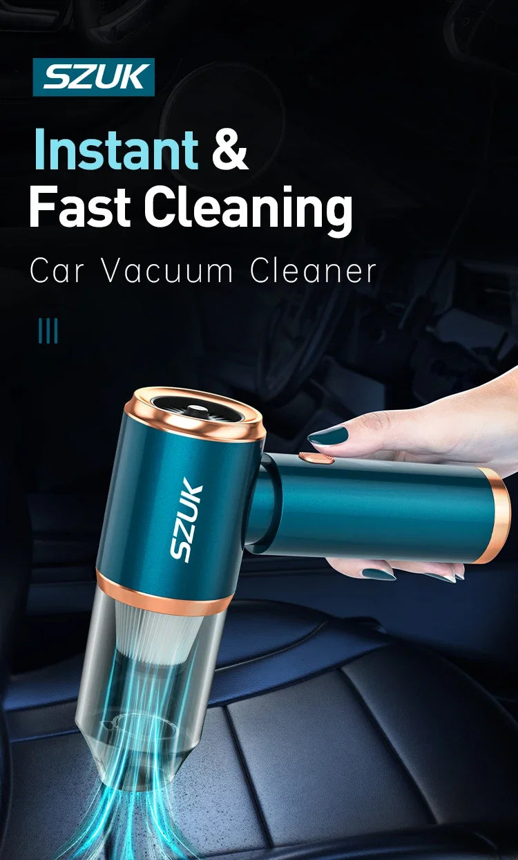 SZUK New Mini Car Vacuum Cleaner 165000Pa Wireless Vacuum Cleaner Powerful Suction Handheld Portable Vacuum Cleaner for car