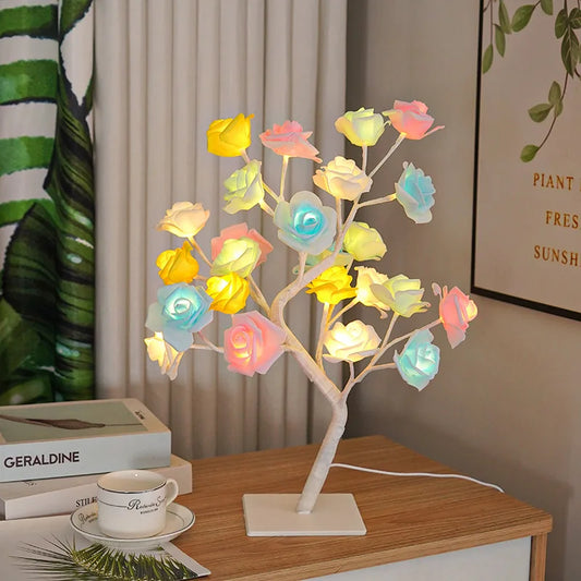 Table Lamp, Rose Light String, Tree Night Lights, USB Powered Lighting