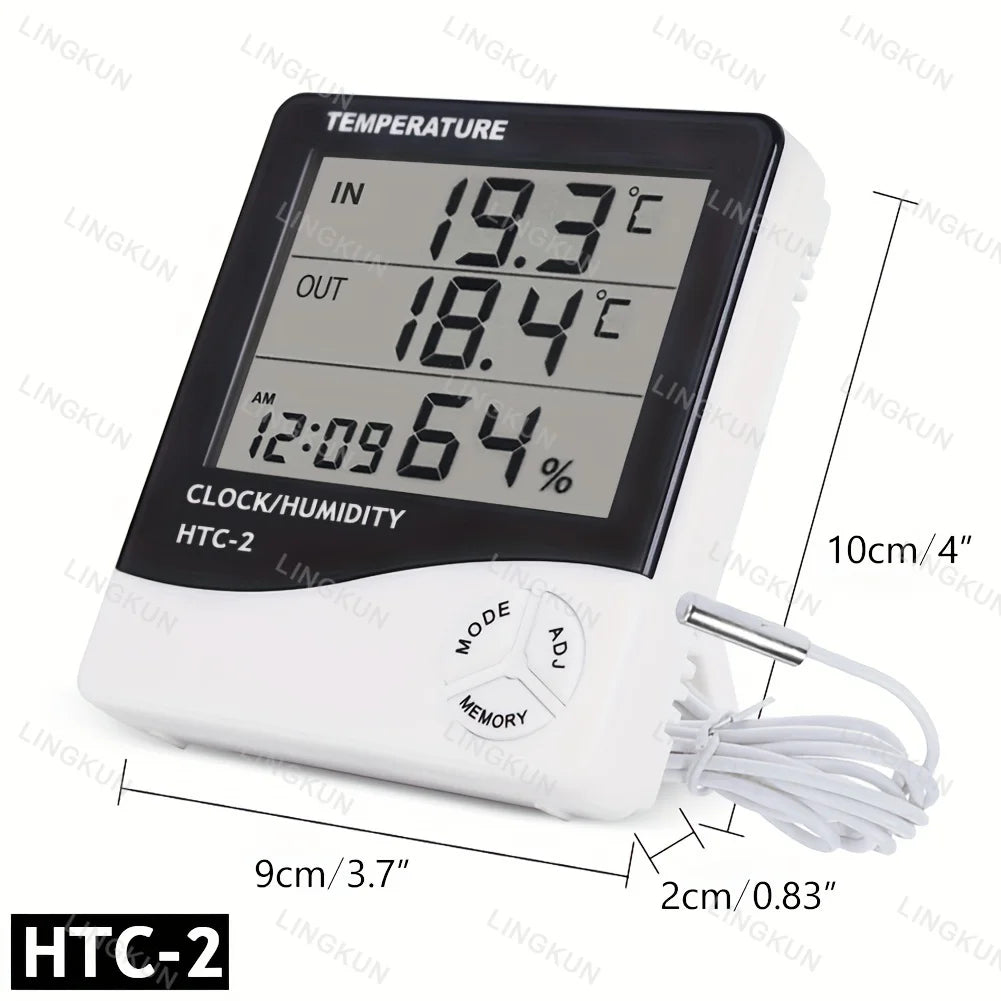 Smart Digital Thermo-Hygrometer – 4-in-1 Weather Station & Alarm Clock