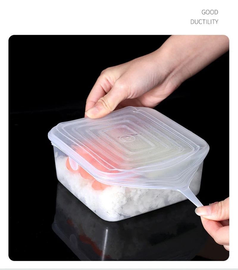 6-Pack Adaptable Silicone Food Caps