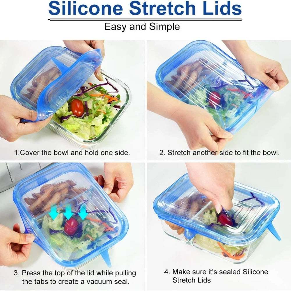 Elite Reusable Silicone Stretch Lids – 6 to 24 Piece Set