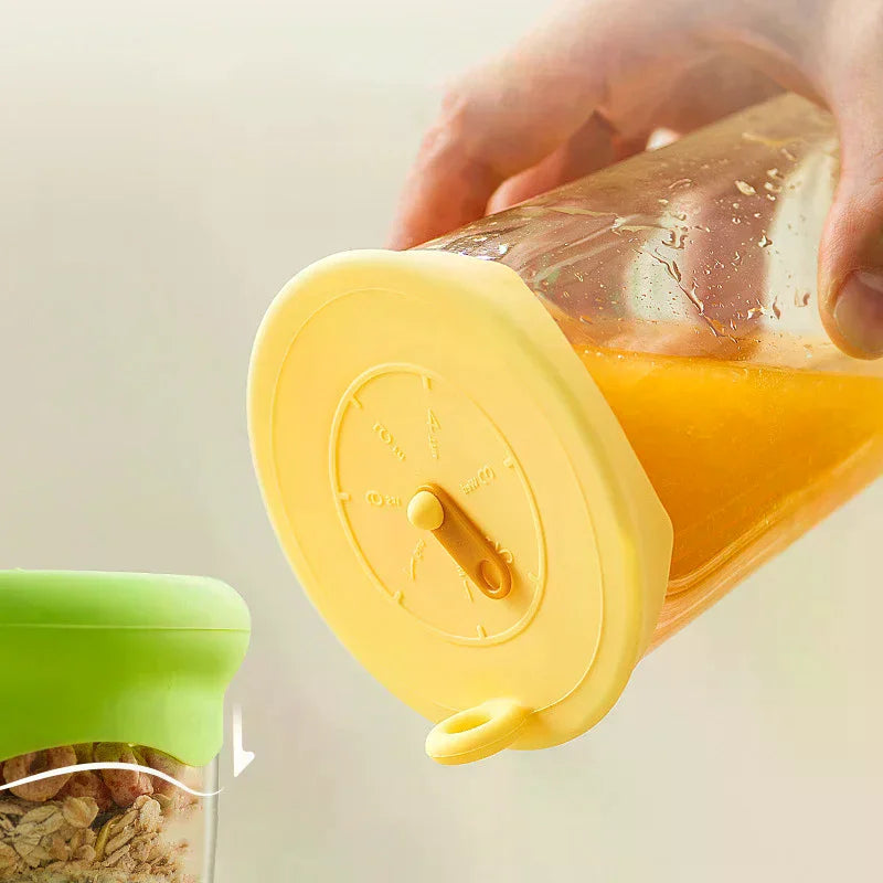 Eco-Friendly Reusable Food Covers with Pull Tab & Freshness Tracker