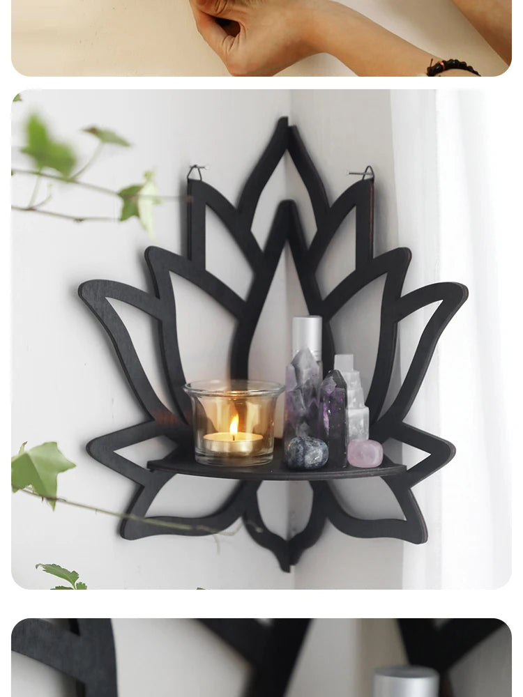 Elite Lotus Hollow Wall-Mounted Decorative Rack