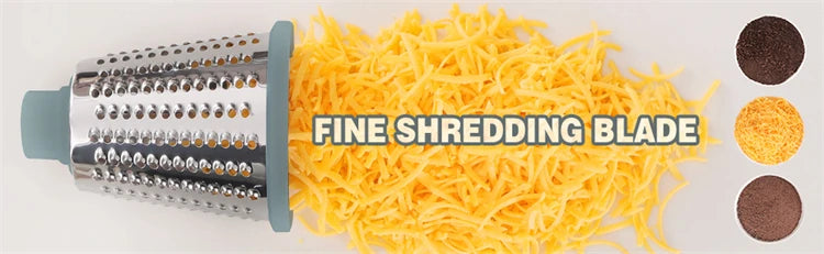 3 in 1 Rotary Cheese Grater Versatile Manual Vegetable Slicer Peanut Nuts Grinder