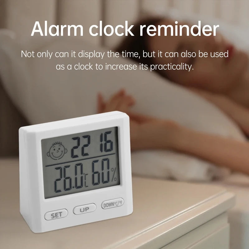 Smart Digital Thermo-Hygrometer – 4-in-1 Weather Station & Alarm Clock