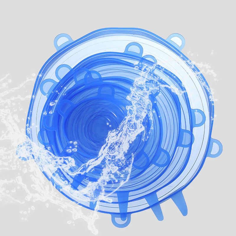 6-Pack Adaptable Silicone Food Caps