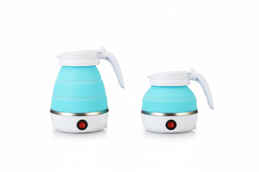 Fold & Go™ Portable Electric Kettle – 600ML Foldable Silicone Travel Teapot