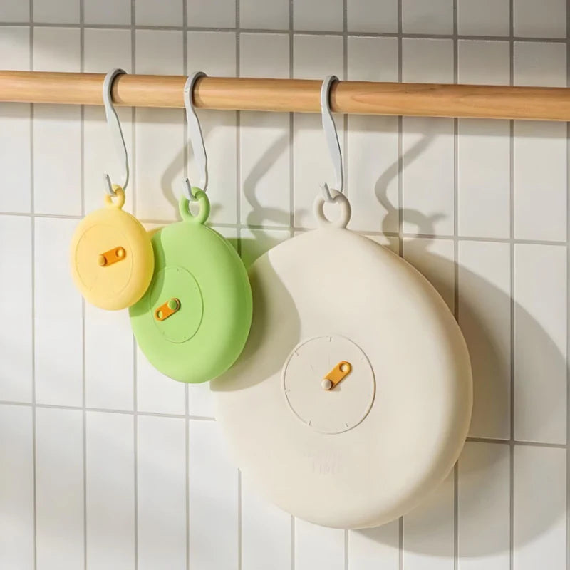 Eco-Friendly Reusable Food Covers with Pull Tab & Freshness Tracker