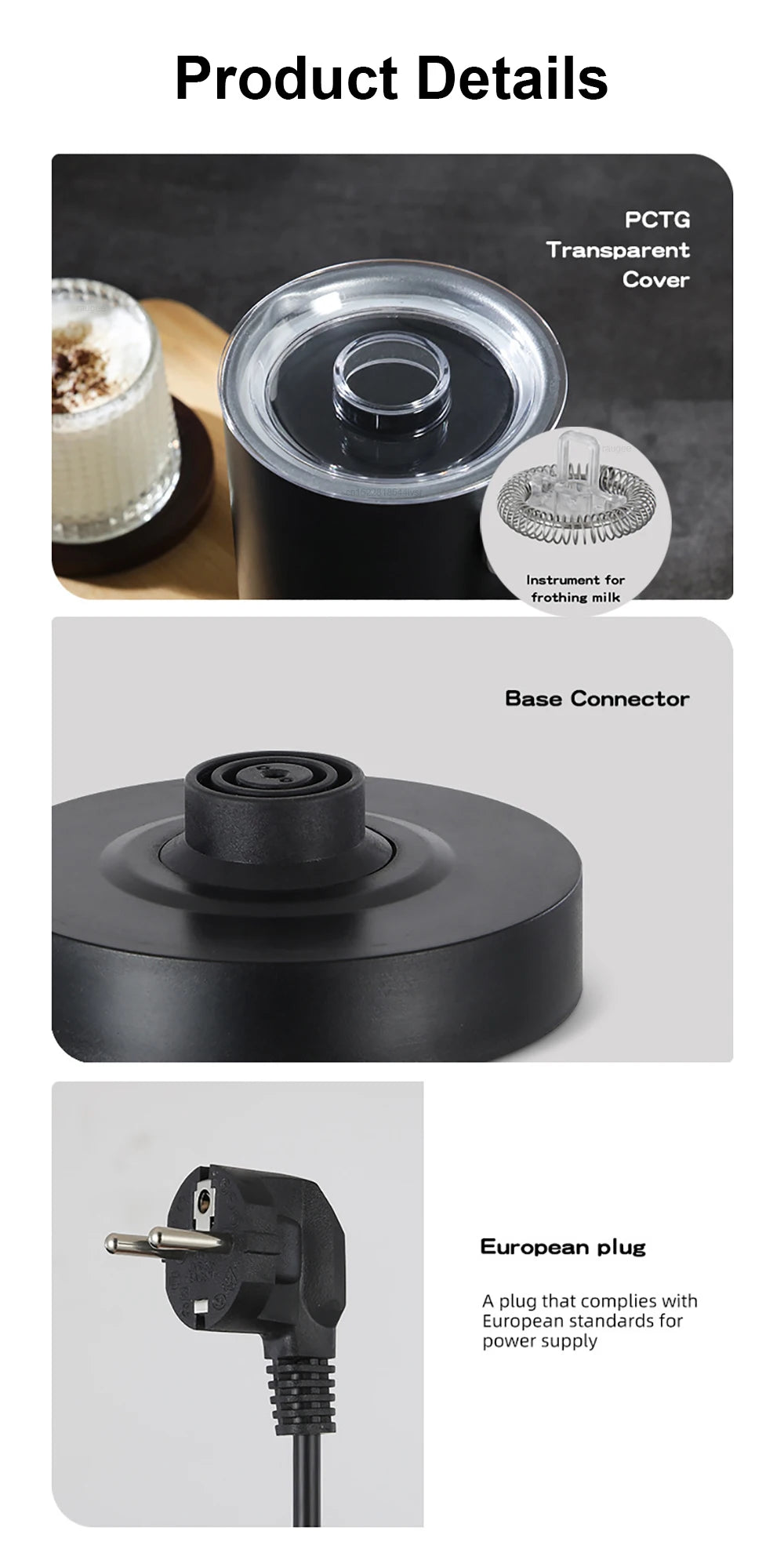 5-in-1 Electric Frother for Coffee & Cream