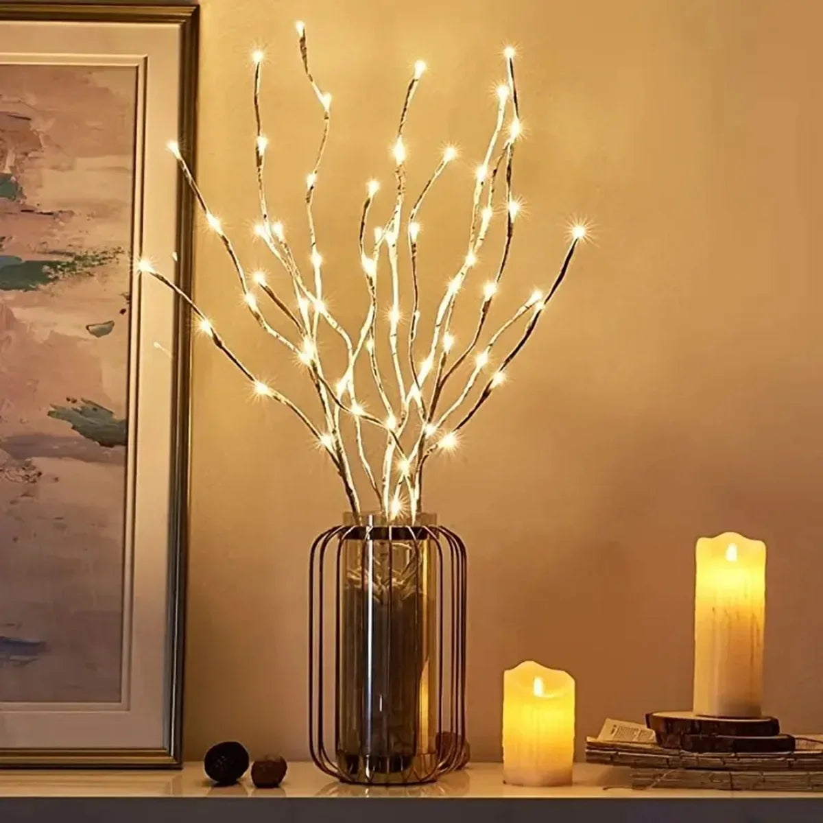 Elite White Birch LED Branch Lights – Festive Battery Operated