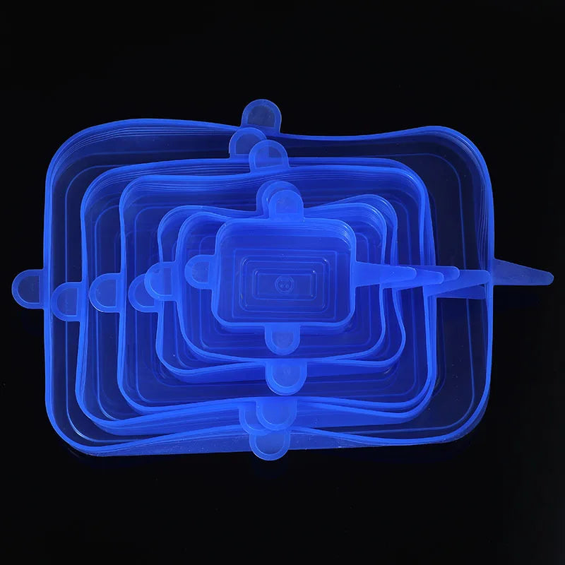 6-Pack Adaptable Silicone Food Caps