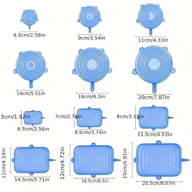 Elite Eco-Friendly Silicone Bowl Covers (Set of 6)