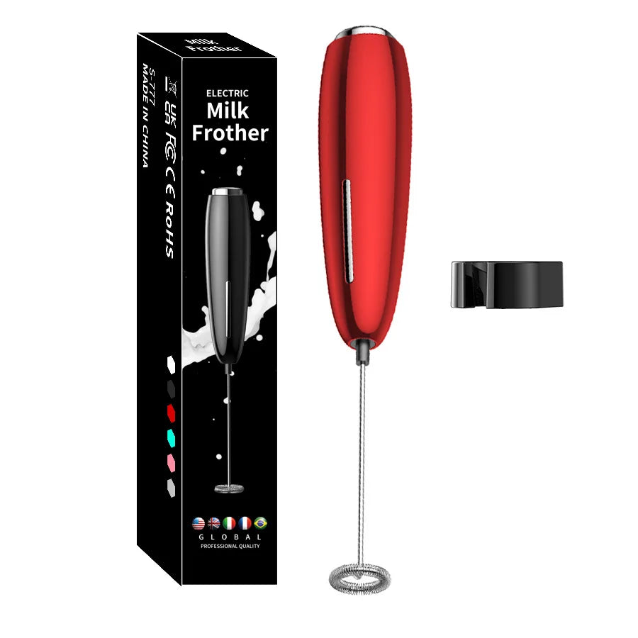 Professional Drink Mixer & Milk Frother – Cordless Battery-Powered Foamer for Lattes & Matcha