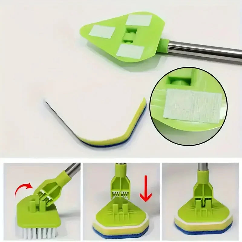 Multifunctional Shower Cleaning Scrub Brush With Long Handle, 2 In 1 Extendable Tub & Tile Floor Scrubber Brush, Cleaning Tool
