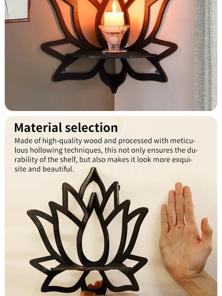 Elite Lotus Hollow Wall-Mounted Decorative Rack