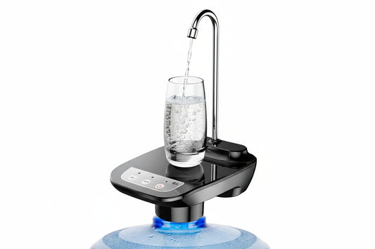 HydroFlow™ Automatic Water Gallon Pump – Rechargeable Desktop & Bottle Dispenser with Universal Fit Stand