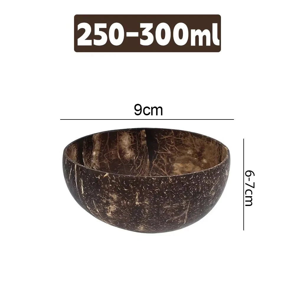 Elite Natural Handcrafted Coconut Bowl & Spoon Set