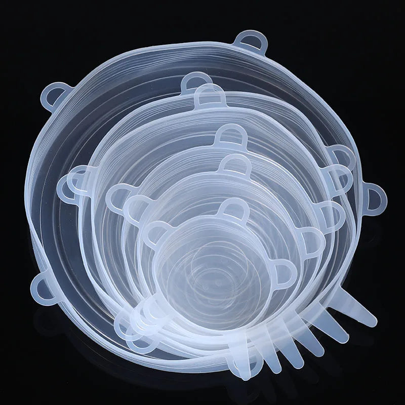 6-Pack Adaptable Silicone Food Caps