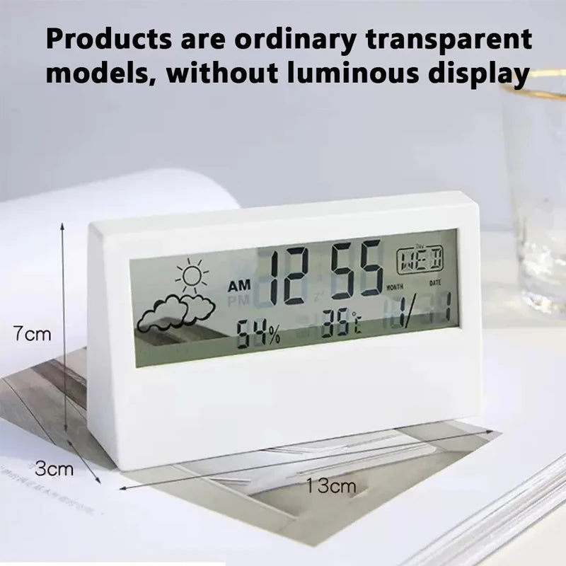 Smart Digital Thermo-Hygrometer – 4-in-1 Weather Station & Alarm Clock