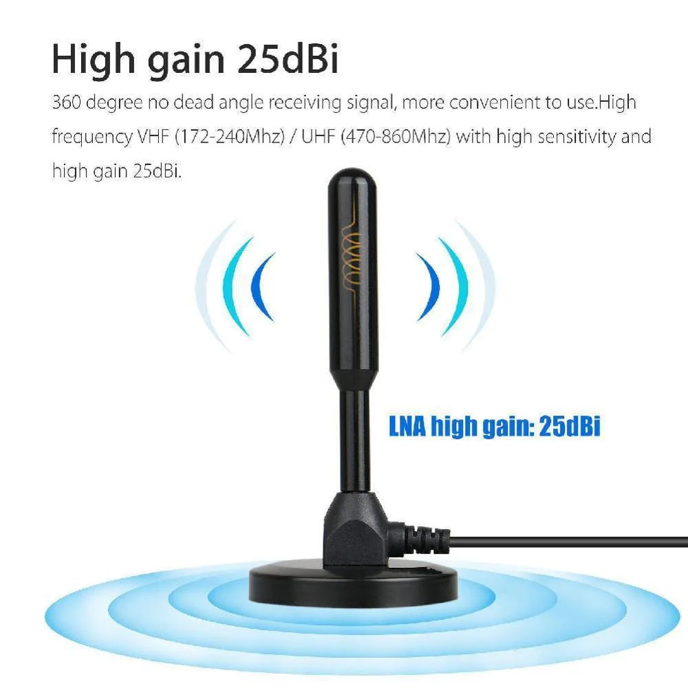 ClearView™ Ultra HD Digital TV Antenna – 200+ Mile Range Indoor/Outdoor Amplified Aerial