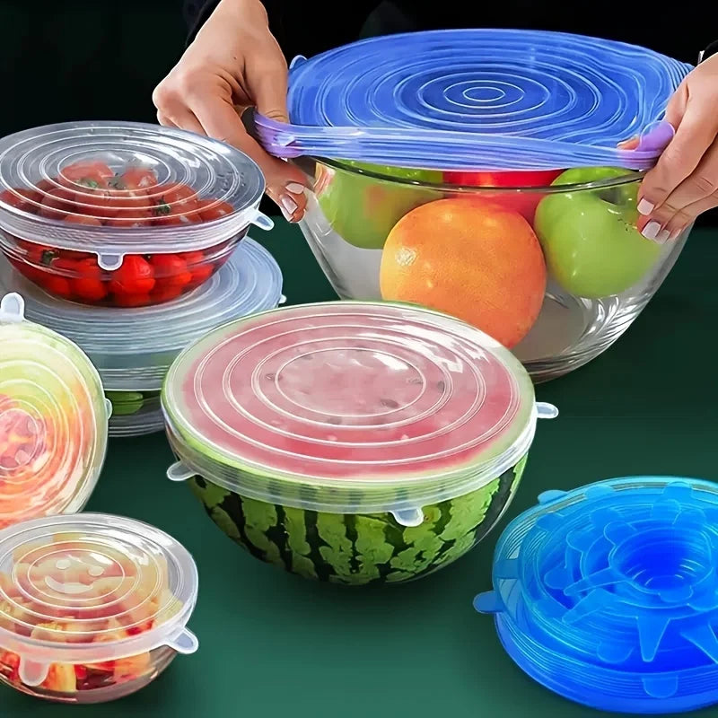 Elite Eco-Friendly Silicone Bowl Covers (Set of 6)