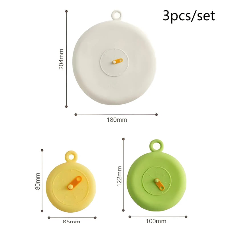 Eco-Friendly Reusable Food Covers with Pull Tab & Freshness Tracker