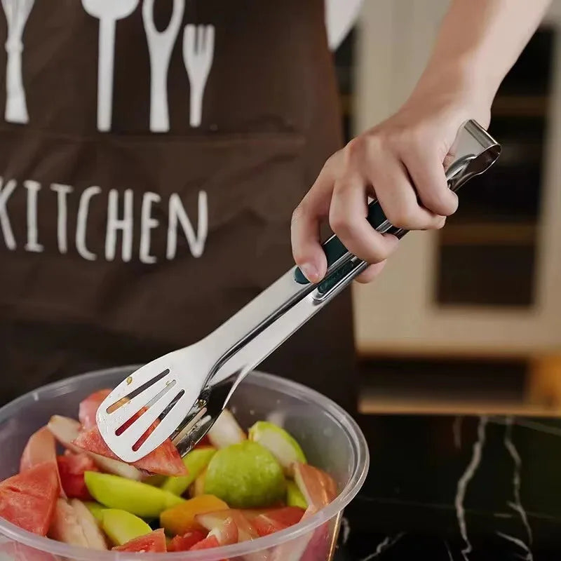 Elite Non-Slip Stainless Steel Precision Food Tongs