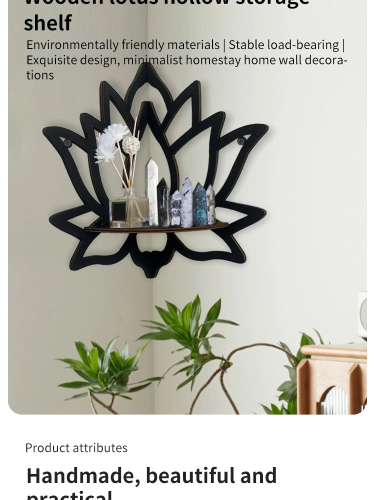 Elite Lotus Hollow Wall-Mounted Decorative Rack