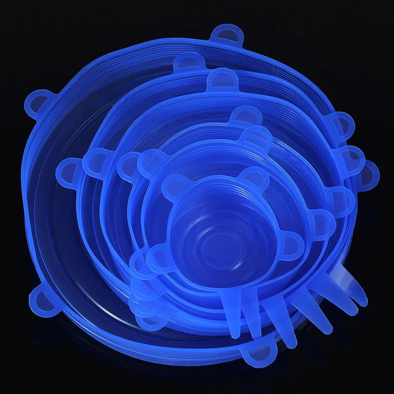 6-Pack Adaptable Silicone Food Caps