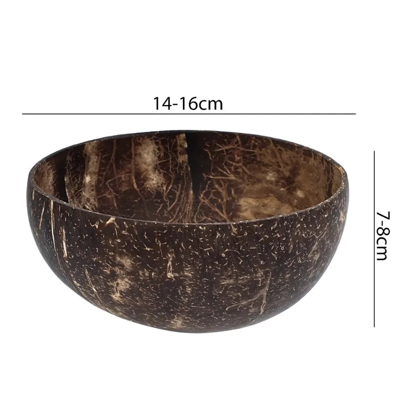 Elite Natural Handcrafted Coconut Bowl & Spoon Set