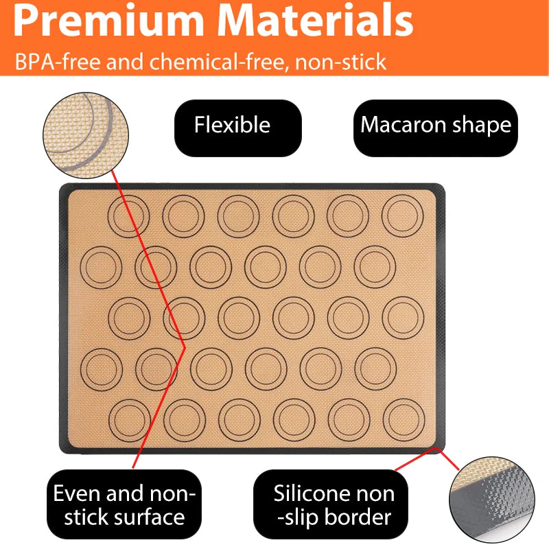 EverBake™ Reusable Silicone Baking Mat – Non-Stick Heat Resistant Oven Liner (0.4mm Ultra-Thin)