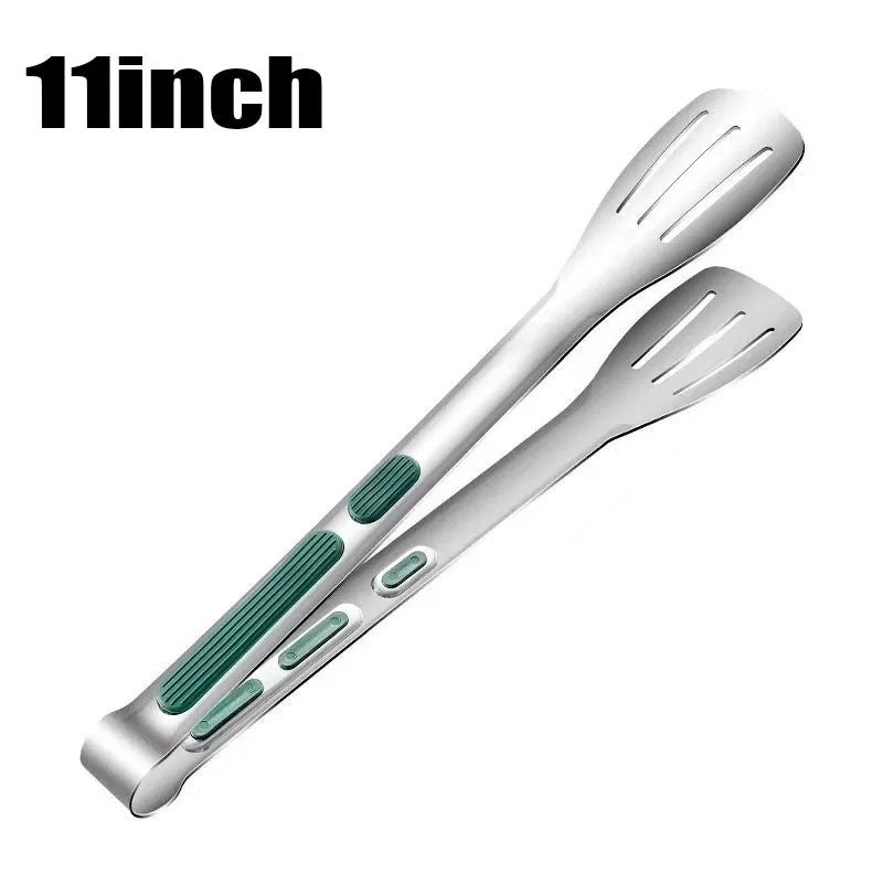 Elite Non-Slip Stainless Steel Precision Food Tongs