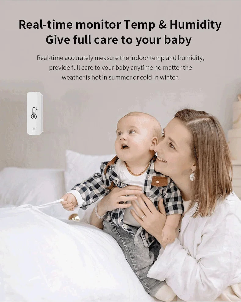 Temperature Humidity Sensor Smart Home Indoor Hygrometer