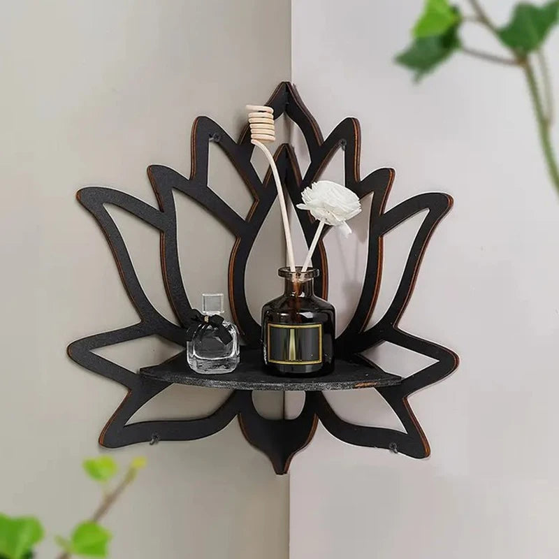 Elite Lotus Hollow Wall-Mounted Decorative Rack