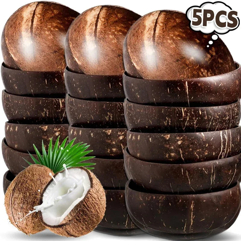 Elite Natural Handcrafted Coconut Bowl & Spoon Set