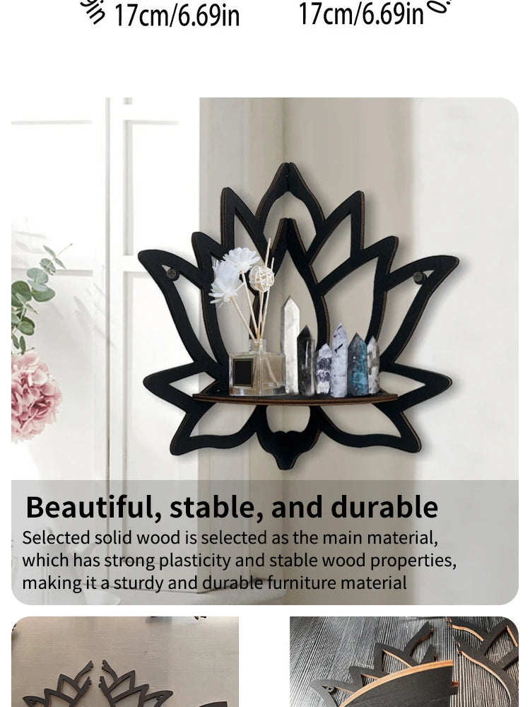 Elite Lotus Hollow Wall-Mounted Decorative Rack